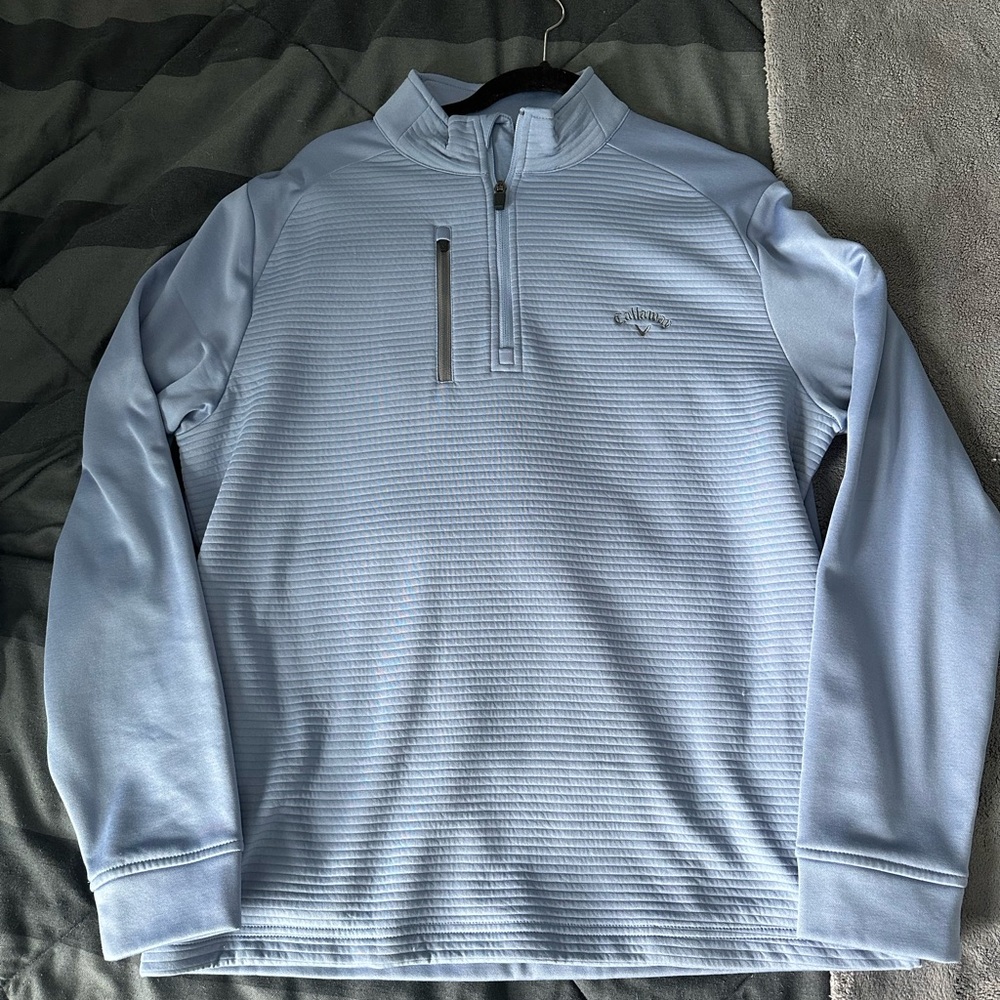 Callaway Sky Blue Quarter-Zip Pullover